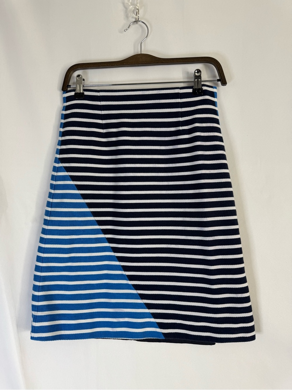 J. Crew Navy and Blue Striped Pencil Skirt - Picture 2 of 7